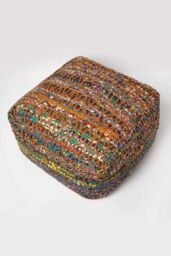 Homescapes Chindi Design Bean Filled Pouffe Large 60 x 60 x 30 cm - thumbnail 3