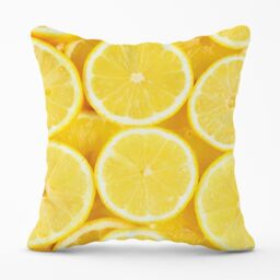 Warren Reed - Designer Vibrant Lemons Outdoor Cushion in Yellow - Size: 45 cm x 45 cm - thumbnail 1