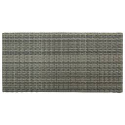 Berkfield Home Bar Table with Storage Rack Grey 120x60x110 cm Poly Rattan - Size: 120 x 60 x 110 cm - thumbnail 5