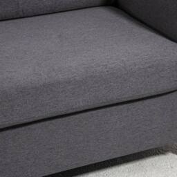 Wyld Haus Sono Dark Grey Compact 2 Seater Loveseat with Wooden Legs & Armrests - thumbnail 8