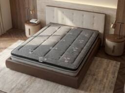Angel Cerda Natural-Latex Hybrid Mattress with Pocket Springs in Grey - Size: EU King - thumbnail 3