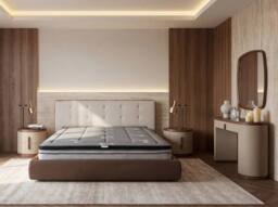 Angel Cerda Natural-Latex Hybrid Mattress with Pocket Springs in Grey - Size: EU King - thumbnail 4