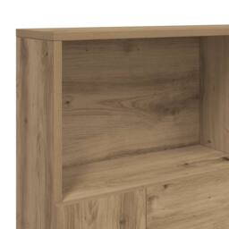 Berkfield Home Headboard Cabinet Artisan Oak 140x19x103.5 cm in Brown - thumbnail 7