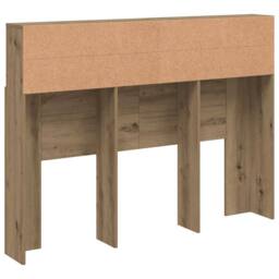 Berkfield Home Headboard Cabinet Artisan Oak 140x19x103.5 cm in Brown - thumbnail 6