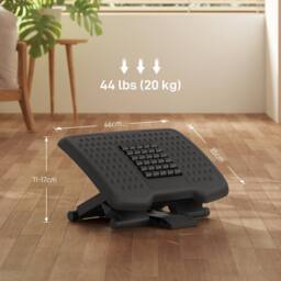 STILVORA Adjustable Desk Footrest with Massage Surface in Black - thumbnail 4