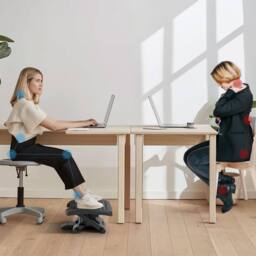 STILVORA Adjustable Desk Footrest with Massage Surface in Black - thumbnail 9
