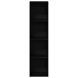 Berkfield Home Bookcase Black Oak 36x30x143 cm Engineered Wood - Size: 36 x 30 x 143 cm - thumbnail 6