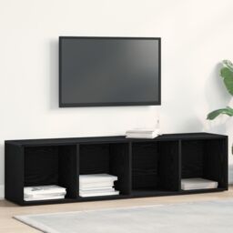 Berkfield Home Bookcase Black Oak 36x30x143 cm Engineered Wood - Size: 36 x 30 x 143 cm - thumbnail 4