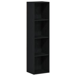 Berkfield Home Bookcase Black Oak 36x30x143 cm Engineered Wood - Size: 36 x 30 x 143 cm - thumbnail 2