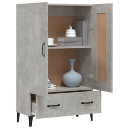 Berkfield Home Highboard Concrete Grey 70x31x115 cm Engineered Wood - Size: 70 x 31 x 115 cm - thumbnail 4
