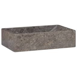 Berkfield Home Sink 45x30x12 cm Marble High Gloss Grey - Size: 45 x 30 x 12 cm