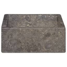 Berkfield Home Sink 45x30x12 cm Marble High Gloss Grey - Size: 45 x 30 x 12 cm - thumbnail 3