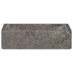 Berkfield Home Sink 45x30x12 cm Marble High Gloss Grey - Size: 45 x 30 x 12 cm - thumbnail 2