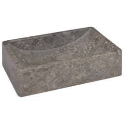 Berkfield Home Sink 45x30x12 cm Marble High Gloss Grey - Size: 45 x 30 x 12 cm - thumbnail 4