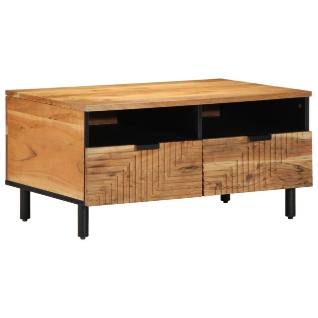Berkfield Home Coffee Table 80x54x40 cm Solid Wood Acacia in Brown - Size: 80 x 54 x 40 cm - image 1