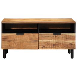 Berkfield Home Coffee Table 80x54x40 cm Solid Wood Acacia in Brown - Size: 80 x 54 x 40 cm - thumbnail 4