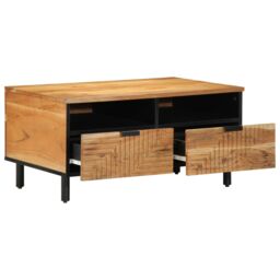 Berkfield Home Coffee Table 80x54x40 cm Solid Wood Acacia in Brown - Size: 80 x 54 x 40 cm - thumbnail 2
