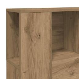 Berkfield Home Headboard Cabinet Artisan Oak 120x19x104.5 cm Engineered Wood in Brown - thumbnail 7