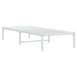 Berkfield Home Metal Bed Frame White 75x190 cm Small Single - thumbnail 4