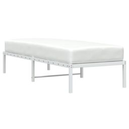 Berkfield Home Metal Bed Frame White 75x190 cm Small Single - thumbnail 3