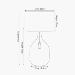 Ruma Gold Foxed Glass Dual Light Table Lamp with Black Shade - thumbnail 4