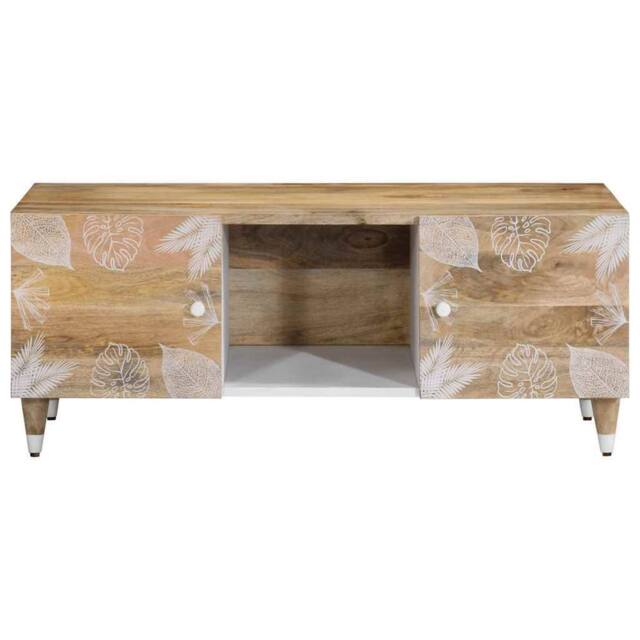 Berkfield Home Coffee Table 100x54x40 cm Solid Wood Mango in Brown - Size: 100 x 54 x 40 cm - image 1