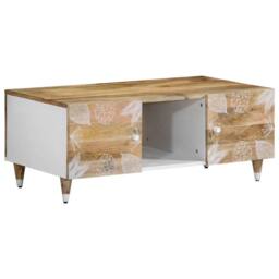 Berkfield Home Coffee Table 100x54x40 cm Solid Wood Mango in Brown - Size: 100 x 54 x 40 cm - thumbnail 2