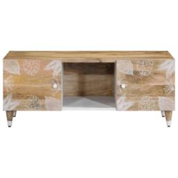 Berkfield Home Coffee Table 100x54x40 cm Solid Wood Mango in Brown - Size: 100 x 54 x 40 cm - thumbnail 1