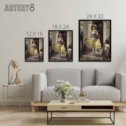 "Artery8 Wilhelm Marstrand An Italian Woman Goes to Carnival Framed Canvas Art - Size: W12"" x H16""" - thumbnail 4