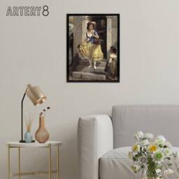 "Artery8 Wilhelm Marstrand An Italian Woman Goes to Carnival Framed Canvas Art - Size: W12"" x H16""" - thumbnail 3