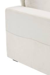 Living and Home 2-Seater Chenille Upholstered Sofa in White - thumbnail 5