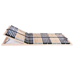 Berkfield Home Slatted Bed Bases 2 pcs with 42 Slats 7 Zones 80x200 cm in Brown - thumbnail 2