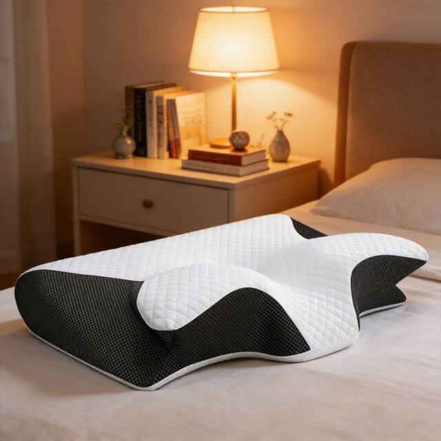 Ventryn Ergonomic Memory Foam Cervical Pillow Neck Shoulder Pain in White - image 1