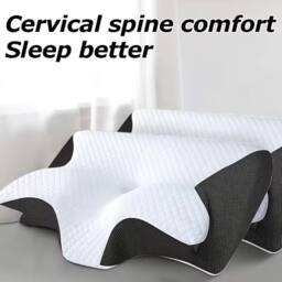 Ventryn Ergonomic Memory Foam Cervical Pillow Neck Shoulder Pain in White - thumbnail 5