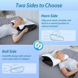 Ventryn Ergonomic Memory Foam Cervical Pillow Neck Shoulder Pain in White - thumbnail 3