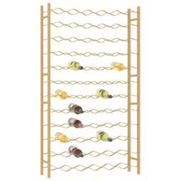 Berkfield Home Modern Wine Rack for 72 Bottles Gold Metal