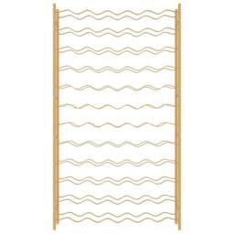 Berkfield Home Modern Wine Rack for 72 Bottles Gold Metal - thumbnail 4