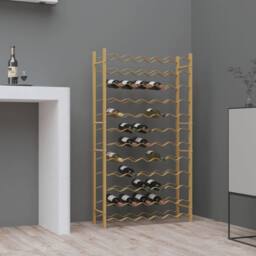 Berkfield Home Modern Wine Rack for 72 Bottles Gold Metal - thumbnail 2
