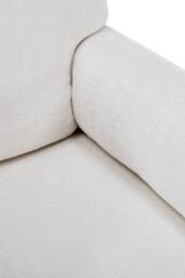 Living and Home Chenille Upholstered Armchair with Footstool in White - thumbnail 9