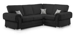 Furniture 786 Chingford Full Back 2c1 Corner Sofa in Black - thumbnail 1