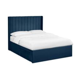 Cheshire Coral Royal Blue Dual Storage Door Bed - Double (135cm) - thumbnail 2