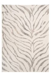 Kukoon Animal Print Plush Pile Black White Zebra Living Room Area Rug in Cream - Size: 80 cm x 150 cm - thumbnail 1