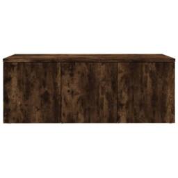 Berkfield Home TV Cabinet Smoked Oak 80x34x30 cm Engineered Wood in Brown - Size: 80 x 34 x 30 cm - thumbnail 5