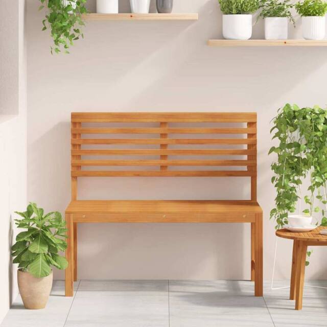 Berkfield Home Modern Garden Bench 100x50x91 cm Solid Wood Acacia in Brown - Size: 100 x 50 x 91 cm - image 1