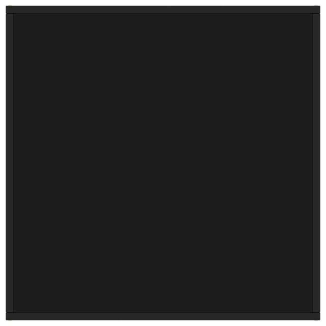 Berkfield Home Modern Coffee Table Black with Black Glass 80x80x35 cm - Size: 80 x 80 x 35 cm - image 1