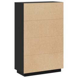 Berkfield Home Highboard Black 74x35x117 cm Solid Wood Pine - Size: 74 x 35 x 117 cm - thumbnail 9