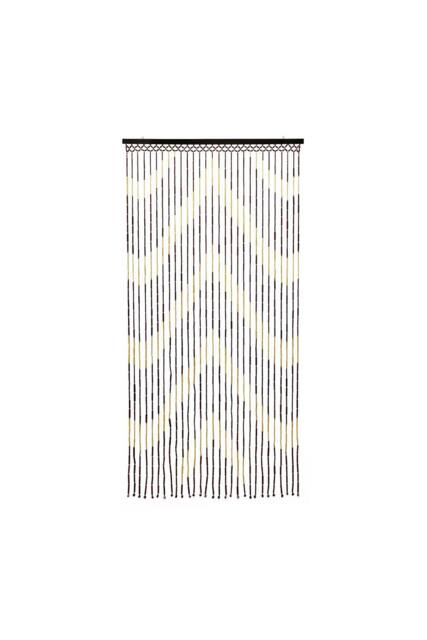 JVL Provence Door Curtain - Arrow in Light Brown - Size: 90 cm width x 175 cm drop - image 1