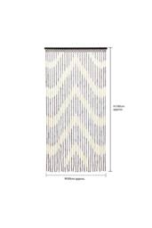 JVL Provence Door Curtain - Arrow in Light Brown - Size: 90 cm width x 175 cm drop - thumbnail 6