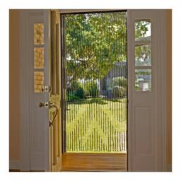 JVL Provence Door Curtain - Arrow in Light Brown - Size: 90 cm width x 175 cm drop - thumbnail 3