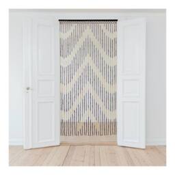 JVL Provence Door Curtain - Arrow in Light Brown - Size: 90 cm width x 175 cm drop - thumbnail 2